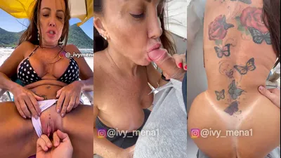 Ivy Mena deixou dedar sua buceta e acabou fudendo na praia