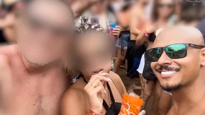 Negão pegou a mulher do corno na rave e fudeu a buceta da puta sem dó